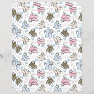 Ice Skating Scrapbook Paper