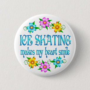 Ice Skating Smiles 6 Cm Round Badge