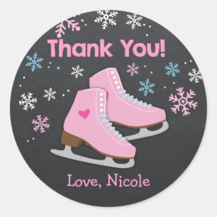 Ice Skating Stickers / Ice skating favour tags