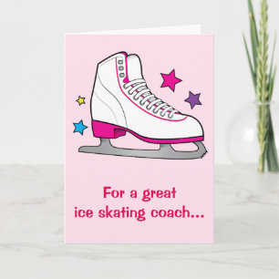 Ice Skating Teacher Appreciation: Thank You Card