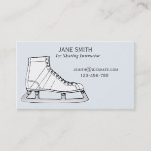 Ice Skating teacher freelance instructor Business Card
