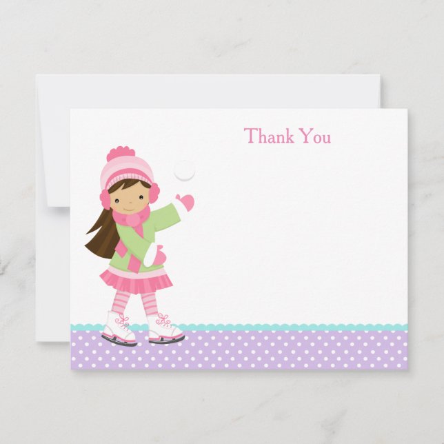 Ice Skating Thank You Cards (Front)