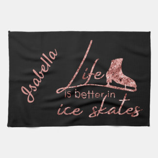 Ice Skating Towel blade rosegold skate life better