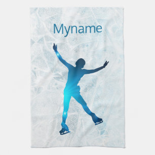 Ice skating towel - Blue star