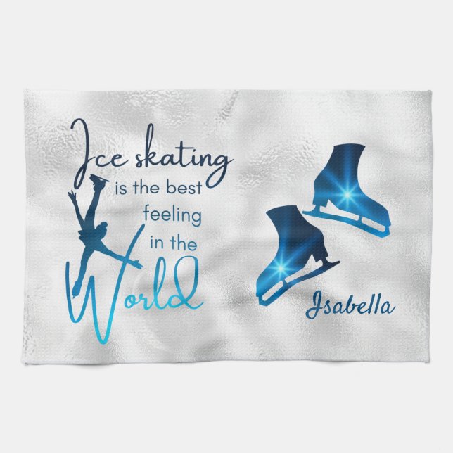 Ice skating towel gradient blue best feeling (Horizontal)