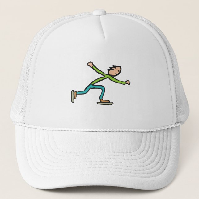 Ice Skating Trucker Hat (Front)