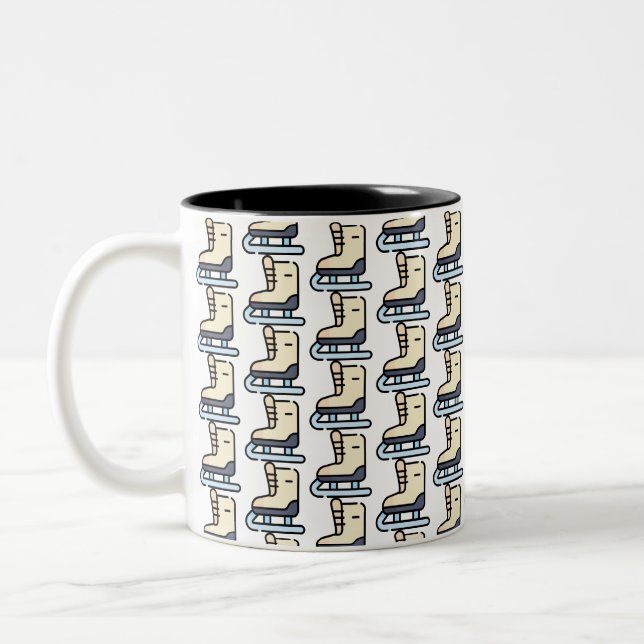 ice skating Two-Tone coffee mug (Left)