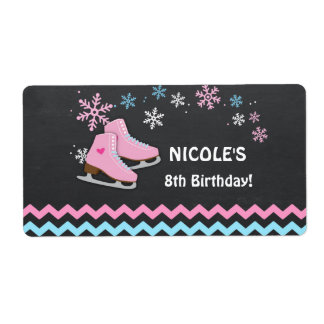Ice Skating Water bottle labels