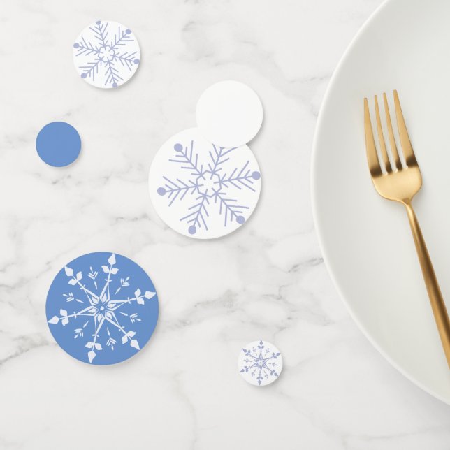 Ice Skating Winter Themed Birthday Snowflake  Confetti (Group)