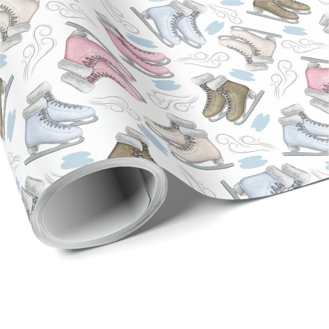 Ice Skating Wrapping Paper (Roll Corner)