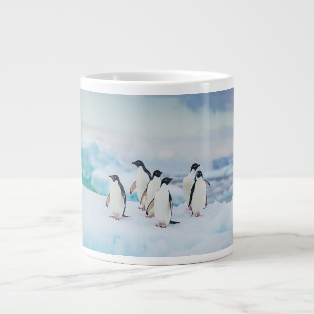 Ice & Snow | Adelie Penguins Antarctica Large Coffee Mug (Front)