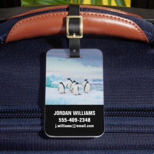 Ice & Snow   Adelie Penguins Antarctica Luggage Tag