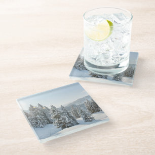 Ice & Snow Allgäu Bavaria Southern Germany Glass Coaster