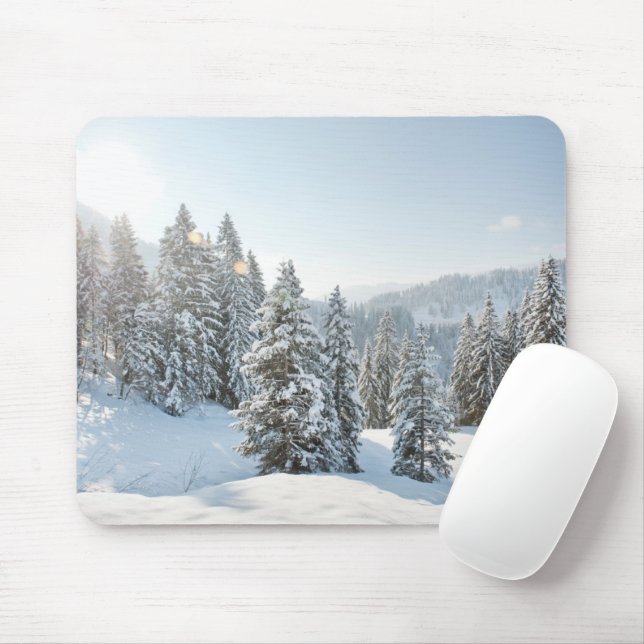 Ice & Snow | Allgäu Bavaria Southern Germany Mouse Mat (With Mouse)