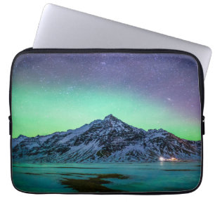 Ice & Snow Aurora Borealis Milky Way Iceland Laptop Sleeve