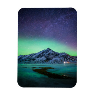 Ice & Snow   Aurora Borealis Milky Way Iceland Magnet