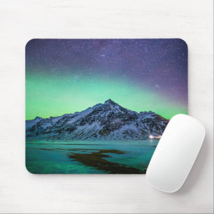 Ice & Snow Aurora Borealis Milky Way Iceland Mouse Mat