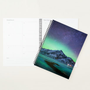 Ice & Snow   Aurora Borealis Milky Way Iceland Planner