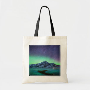 Ice & Snow   Aurora Borealis Milky Way Iceland Tote Bag