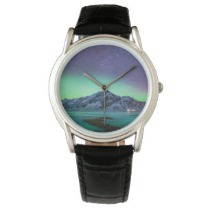 Ice & Snow Aurora Borealis Milky Way Iceland Watch