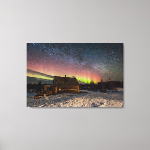 Ice & Snow Aurora Polaris Murmansk, Iceland Canvas Print