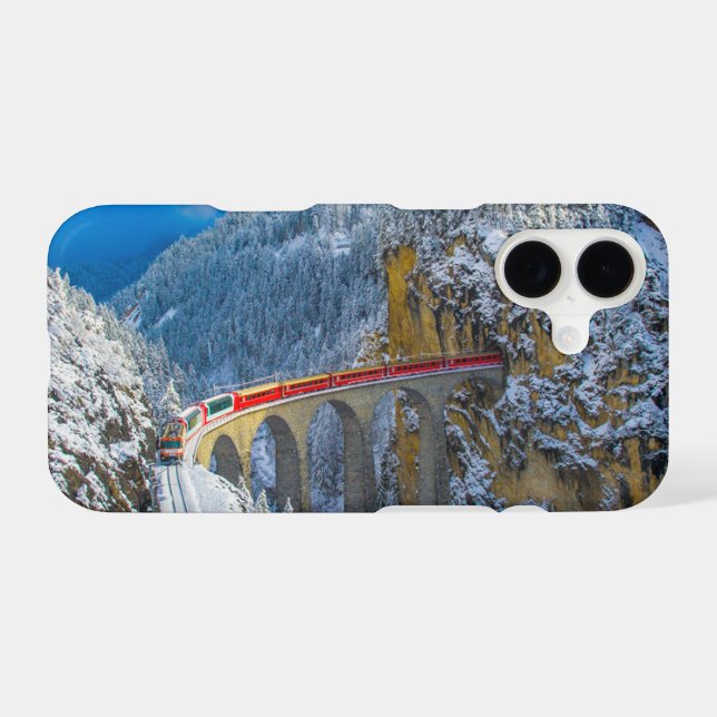 Ice & Snow | Bernina Express, Switzerland iPhone Case (Back Horizontal)