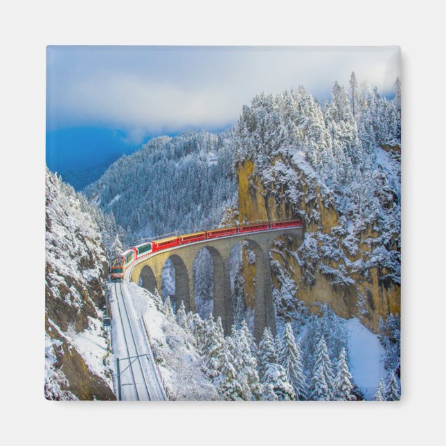 Ice & Snow | Bernina Express, Switzerland Magnet (Front)