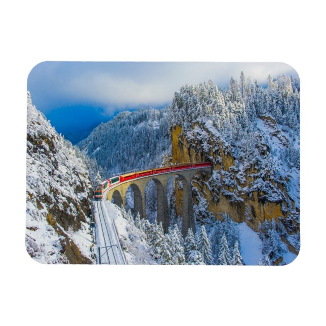 Ice & Snow | Bernina Express, Switzerland Magnet (Horizontal)