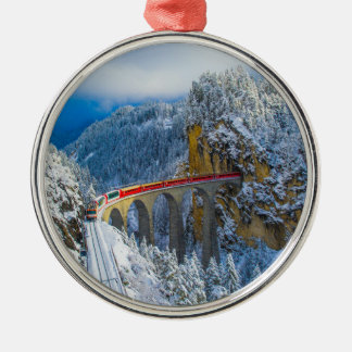 Ice & Snow | Bernina Express, Switzerland Metal Tree Decoration