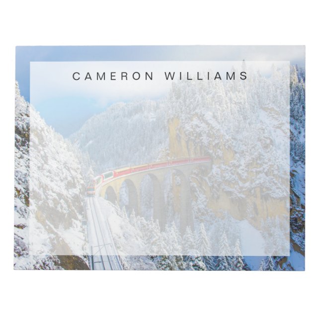 Ice & Snow | Bernina Express, Switzerland Notepad (Front)