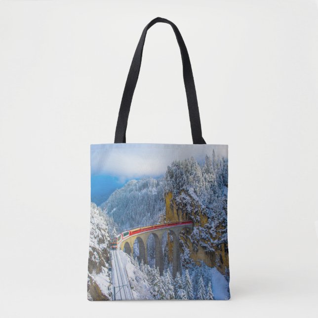 Ice & Snow | Bernina Express, Switzerland Tote Bag (Front)