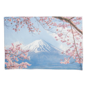Ice & Snow   Cherry Blossoms Mt. Fuji Japan Pillowcase