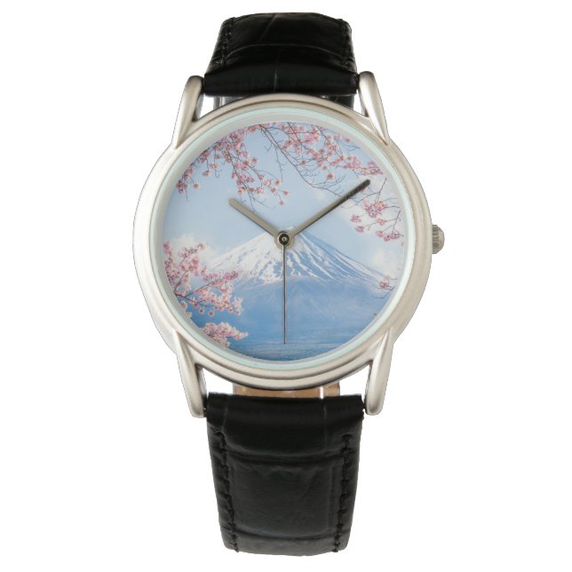 Ice & Snow | Cherry Blossoms Mt. Fuji Japan Watch (Front)