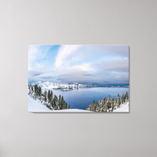 Ice & Snow Crater Lake Oregon Canvas Print