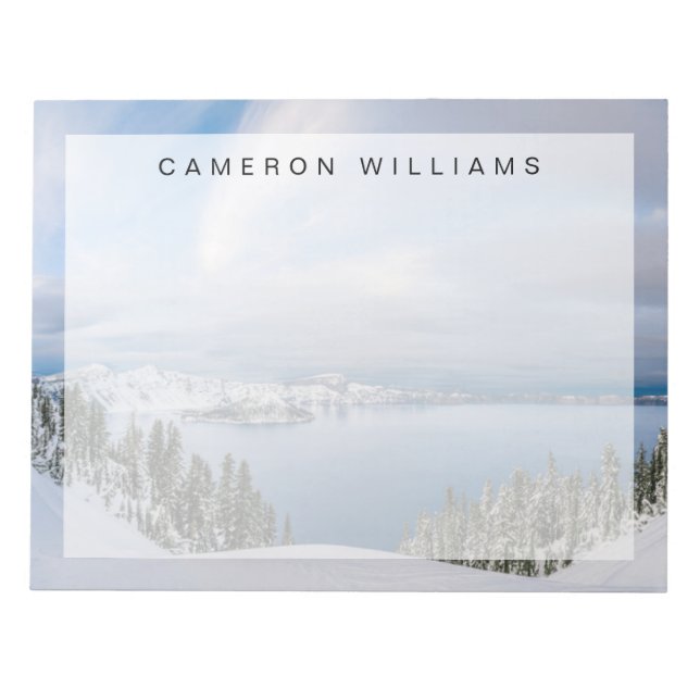 Ice & Snow | Crater Lake Oregon Notepad (Front)