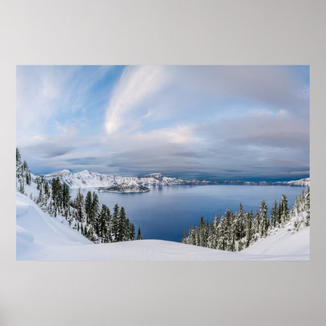 Ice & Snow | Crater Lake Oregon Poster (Front)