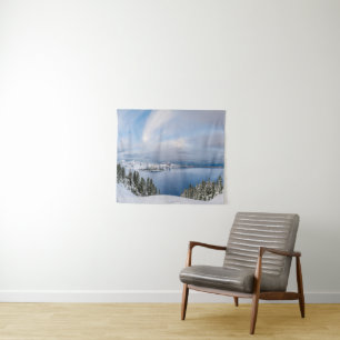 Ice & Snow Crater Lake Oregon Tapestry