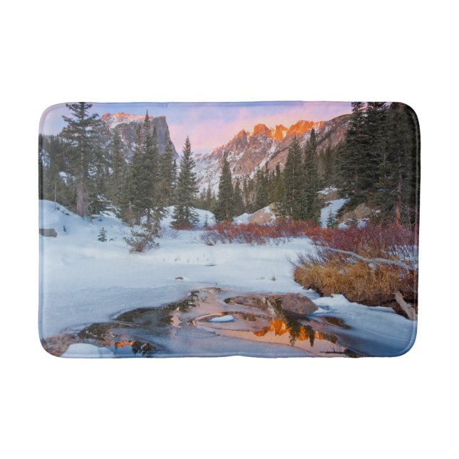 Ice & Snow | Estes Park, Colorado Bath Mat (Front)
