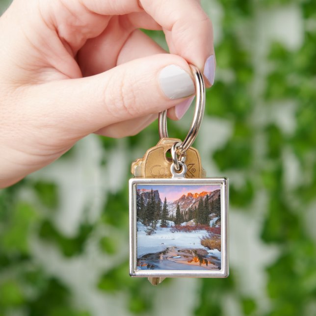 Ice & Snow | Estes Park, Colorado Key Ring (Hand)