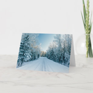 Ice & Snow Frozen Winter Road Russia, Siberia Card