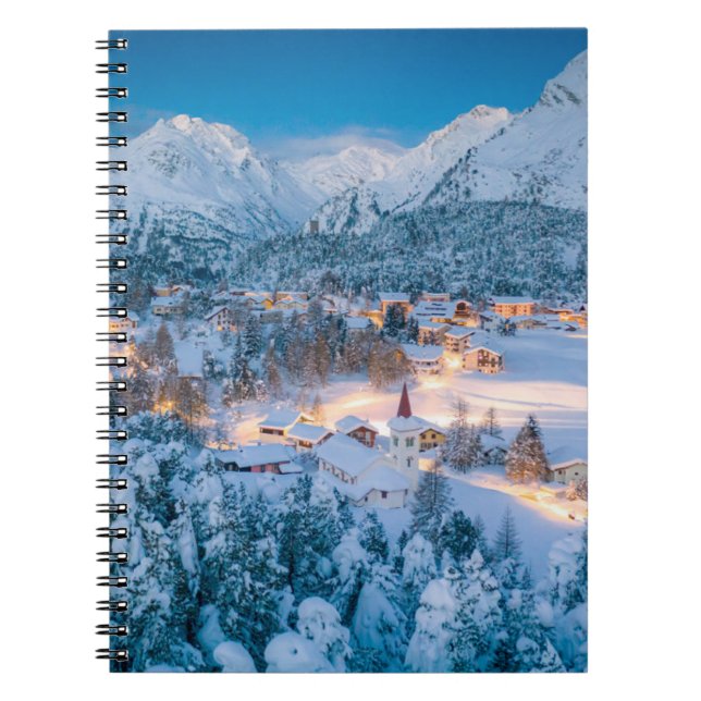 Ice & Snow | Graubunden, Engadin, Switzerland Notebook (Front)