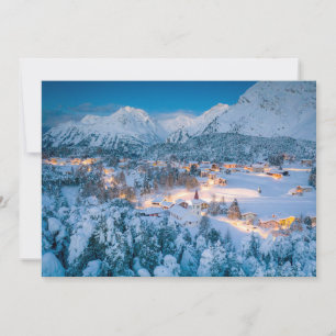 Ice & Snow Graubunden, Engadin, Switzerland Thank You Card