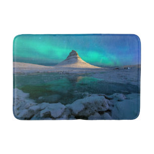 Ice & Snow Kirkjufell Mountain, Iceland Bath Mat