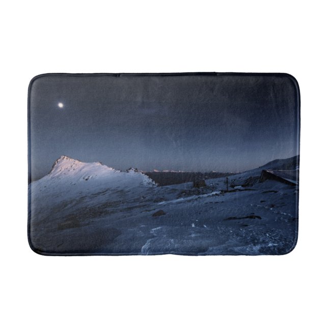 Ice & Snow | Kiso-Komagatake Plateau, Japan Alps Bath Mat (Front)