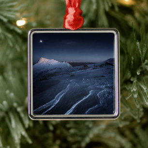 Ice & Snow Kiso-Komagatake Plateau, Japan Alps Metal Tree Decoration