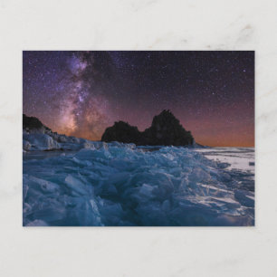 Ice & Snow Lake Baikal, Siberia, Russia Postcard