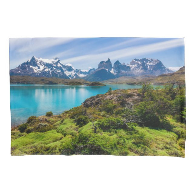 Ice & Snow | Lake Pehoe, Patagonia, Chile Pillowcase (Front)