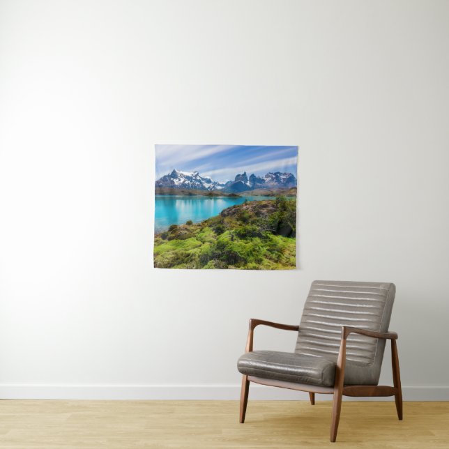Ice & Snow | Lake Pehoe, Patagonia, Chile Tapestry (In Situ (Horizontal))