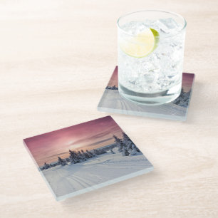 Ice & Snow Lillehammer, Norway Glass Coaster