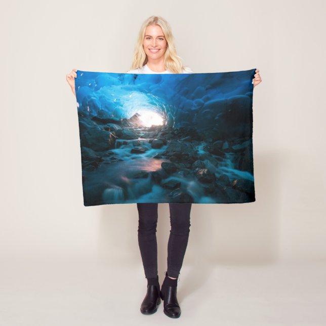 Ice & Snow | Mendenhall Glacier, Juneau, Alaska Fleece Blanket (In Situ)